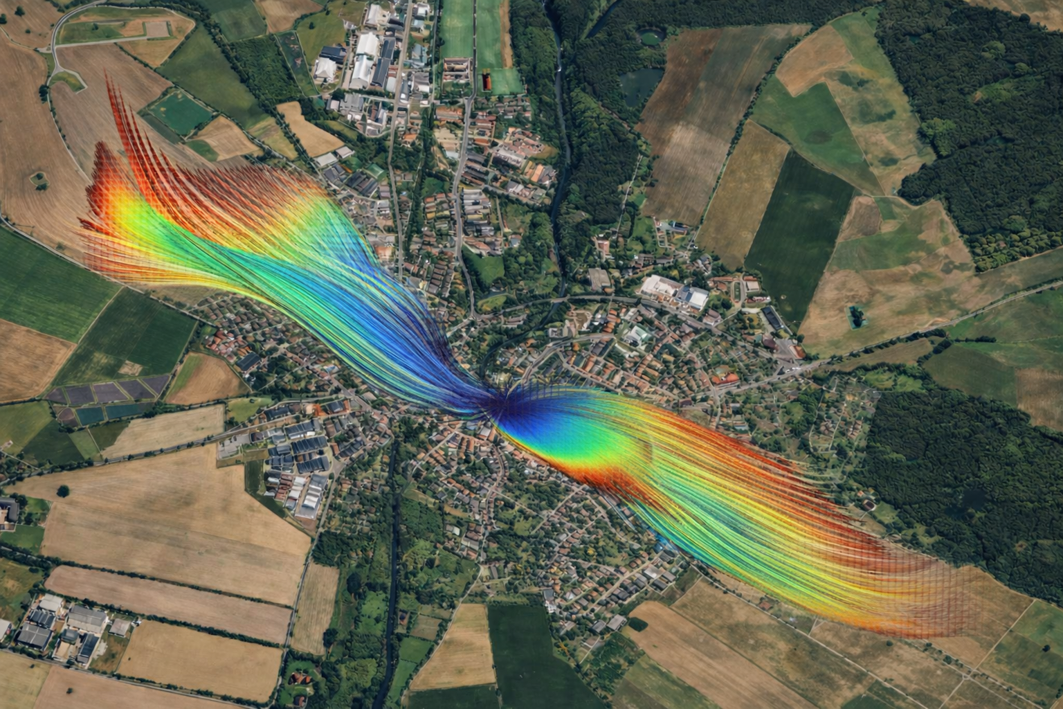 Grundwasserströmungsmodell und Einzugsgebiet